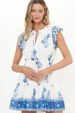 Sale Cinched Flirty Short- Salvia Blue Short & Mini Dresses|Dresses
