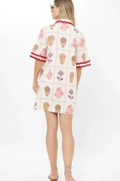 New Collared Shirt Dress Mini- Taormina Cream Short & Mini Dresses|Dresses