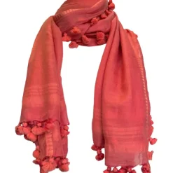 Sale Coral Tassel Scarf Accessories|Scarves