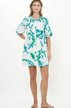 Embroidered Button Mini- Orchid Green Short & Mini Dresses|Dresses