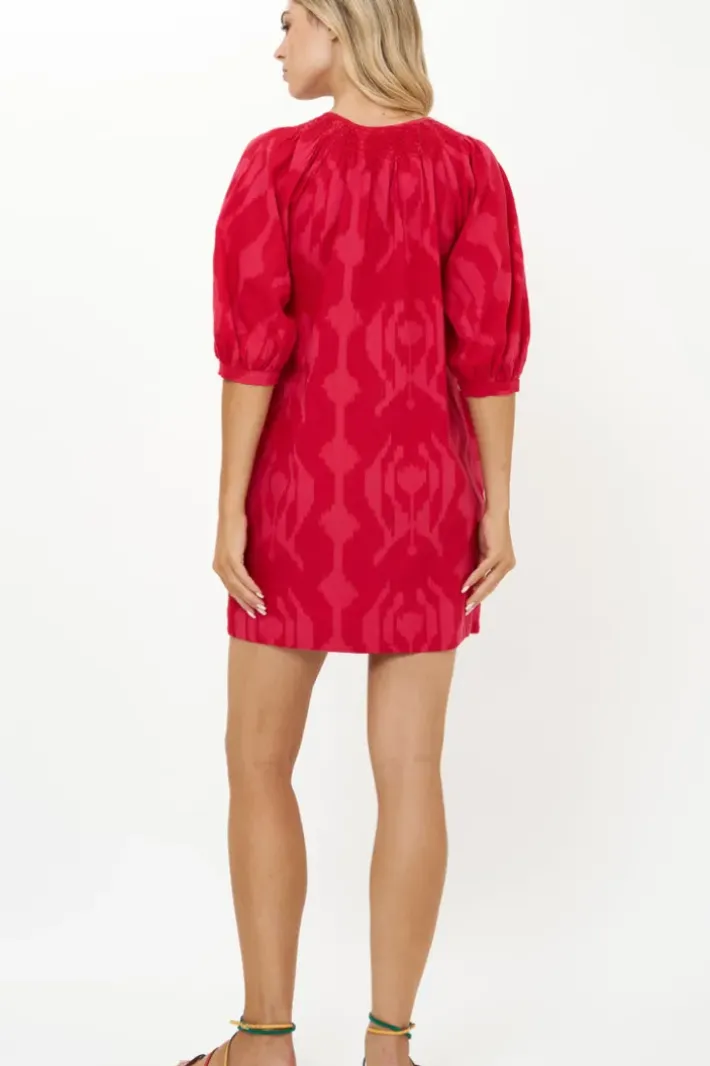 Embroidered Button Mini- Tashkent Red Short & Mini Dresses|Dresses