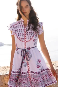 Best Flirty High Neck Button Mini- Napa Red Short & Mini Dresses|Dresses