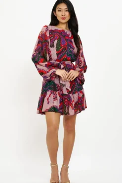 Flirty Short Dress- Arabia Crimson Short & Mini Dresses