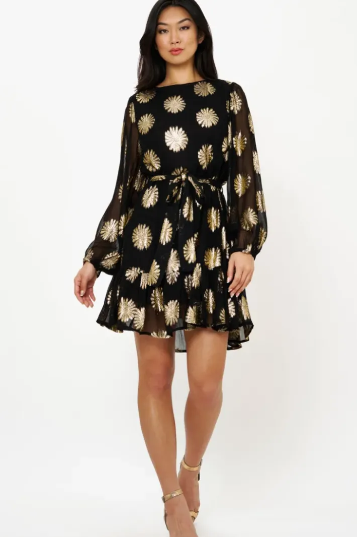 New Flirty Short Dress- Peony Black Short & Mini Dresses
