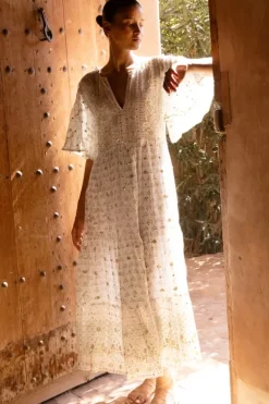 Clearance Flirty V-Neck Maxi- Juniper Olive Maxis|Dresses