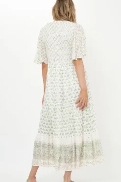 Clearance Flirty V-Neck Maxi- Juniper Olive Maxis|Dresses