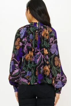 Sale High Neck Blouse- Turin Peri Tops