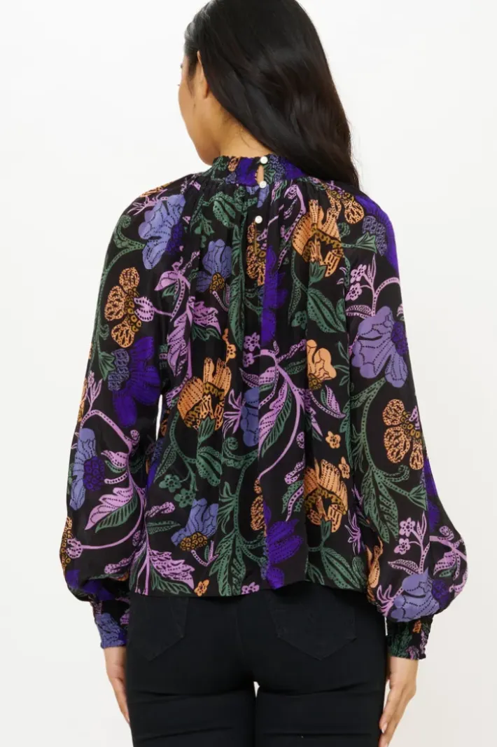 Sale High Neck Blouse- Turin Peri Tops