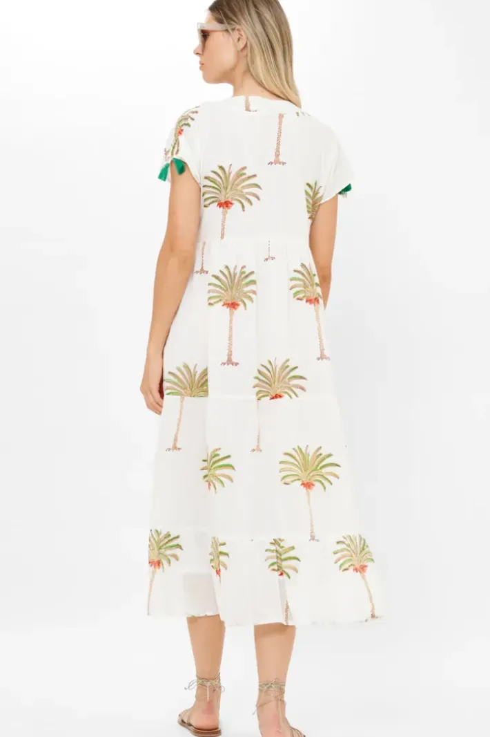Discount Kaftan Midi- Canary Green Dresses