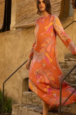 New Long Sleeve Shift Maxi- Arabia Toffee Maxis