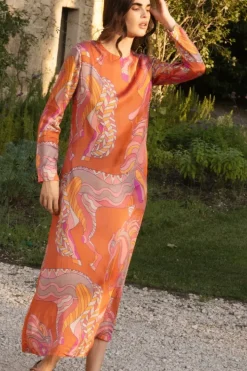 New Long Sleeve Shift Maxi- Arabia Toffee Maxis