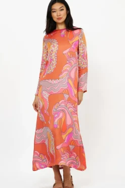 New Long Sleeve Shift Maxi- Arabia Toffee Maxis