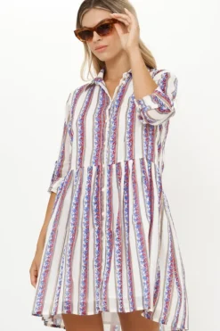 Hot Long Sleeve Shirt Dress Mini- Haveli Peri Short & Mini Dresses|Dresses