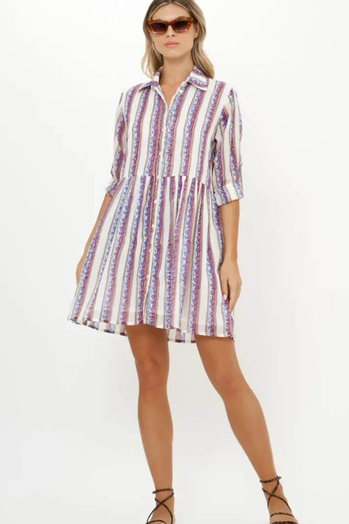 Hot Long Sleeve Shirt Dress Mini- Haveli Peri Short & Mini Dresses|Dresses
