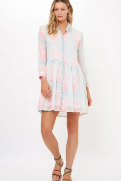 Long Sleeve Shirt Dress Mini- Samode Green Short & Mini Dresses|Dresses