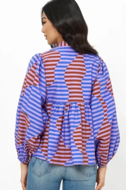 Hot Mandarin Balloon Top- Haring Peri Tops