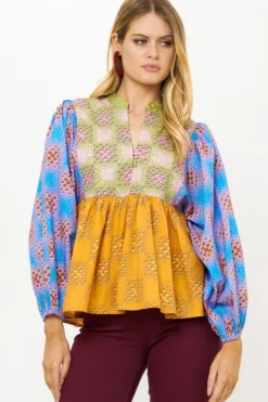 Best Mandarin Balloon Top- Matrix Multi Tops