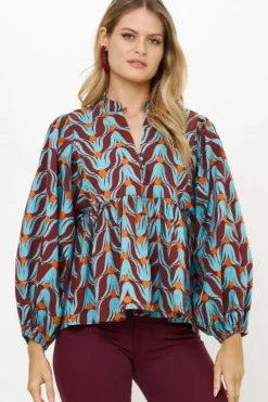 Clearance Mandarin Balloon Top- Tulip Orange Matching Sets|Tops