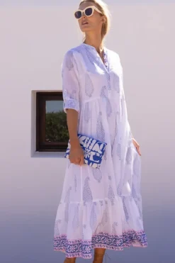 Hot Mandarin Maxi- Aptos Blue Maxis|Dresses