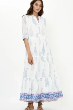 Hot Mandarin Maxi- Aptos Blue Maxis|Dresses
