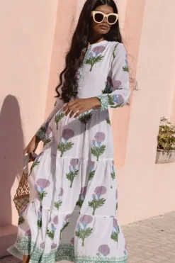 Hot Mandarin Maxi- Bloom Lilac Maxis|Dresses