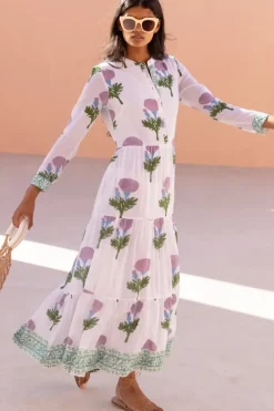 Hot Mandarin Maxi- Bloom Lilac Maxis|Dresses