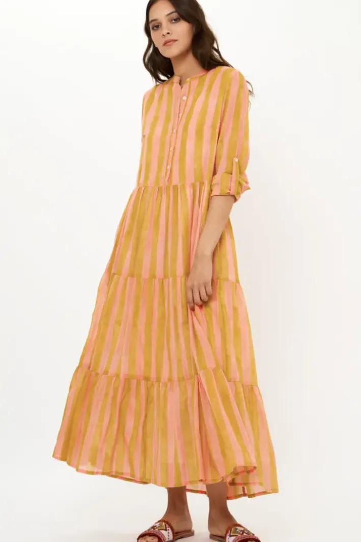 Clearance Mandarin Maxi- Cabana Coral Maxis|Dresses