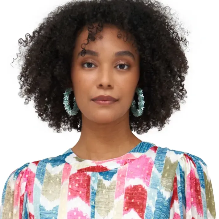 New Mini Astor Hoops- Aqua Accessories|Earrings