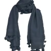 Online Navy Tassel Scarf Accessories|Scarves
