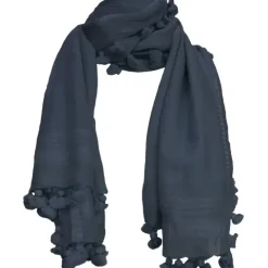 Online Navy Tassel Scarf Accessories|Scarves