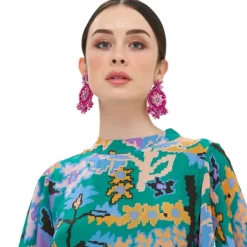 Discount Neptune Earrings- Shiny Pink Accessories