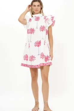 Best Pintuck Ruffle Mini- Canary Coral Short & Mini Dresses|Dresses