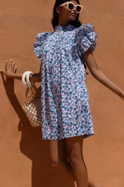 Discount Pintuck Ruffle Mini- Lingon Wine Short & Mini Dresses|Dresses