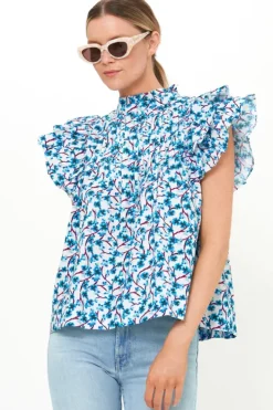 Online Pintuck Ruffle Top- Lingon Wine Tops