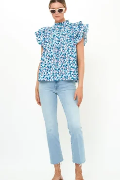 Online Pintuck Ruffle Top- Lingon Wine Tops