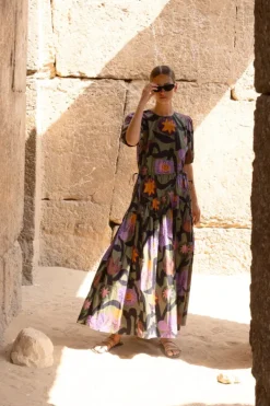 Hot Piped Puff Sleeve Maxi- Bergen Olive Maxis|Dresses