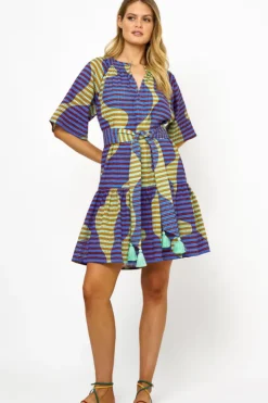 Discount Raglan Belted Mini- Haring Blue Short & Mini Dresses
