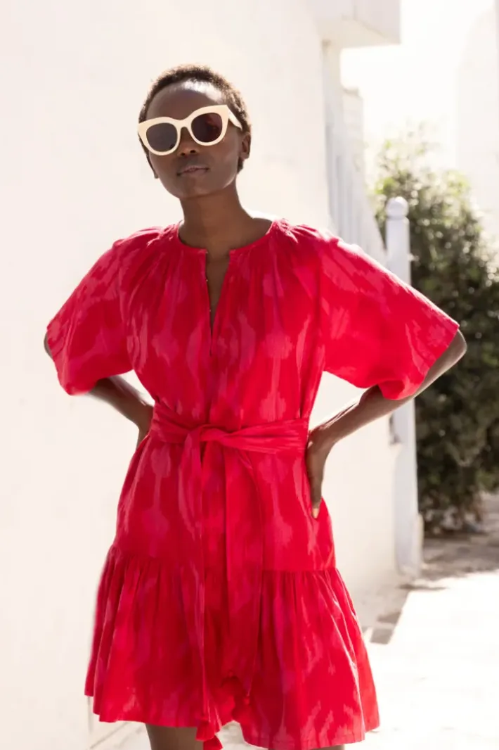 Hot Raglan Belted Mini- Tashkent Red Short & Mini Dresses|Dresses
