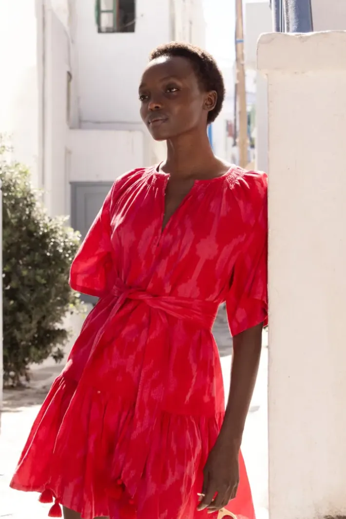 Hot Raglan Belted Mini- Tashkent Red Short & Mini Dresses|Dresses