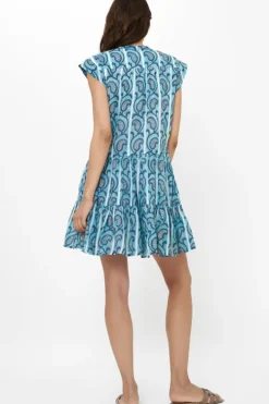 Best Roll Sleeve- Goa Blue Short & Mini Dresses|Dresses