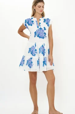 Best Roll Sleeve- Portofino Blue Short & Mini Dresses|Dresses