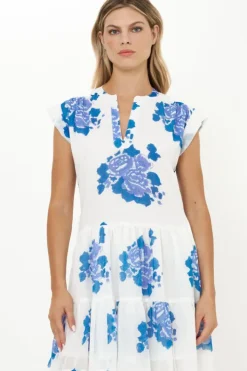 Best Roll Sleeve- Portofino Blue Short & Mini Dresses|Dresses