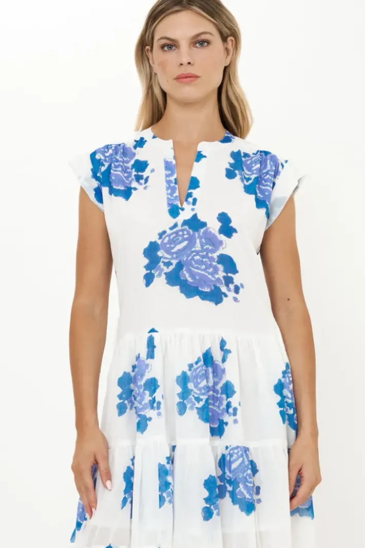 Best Roll Sleeve- Portofino Blue Short & Mini Dresses|Dresses