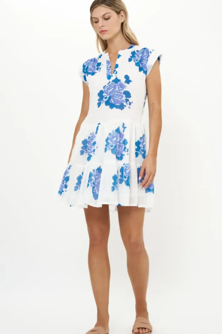 Best Roll Sleeve- Portofino Blue Short & Mini Dresses|Dresses