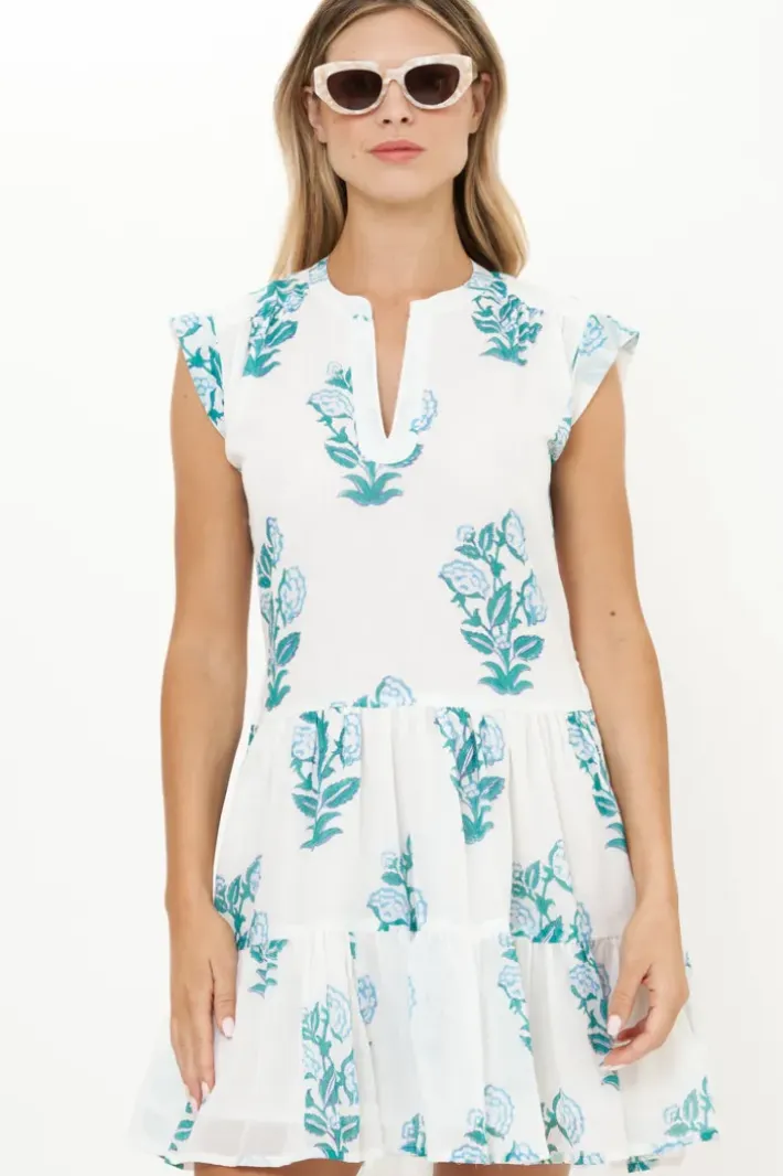 Clearance Roll Sleeve- Salvia Green Short & Mini Dresses|Dresses