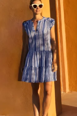 New Roll Sleeve- Ziggy Blue Short & Mini Dresses|Dresses