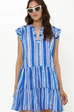 New Roll Sleeve- Ziggy Blue Short & Mini Dresses|Dresses