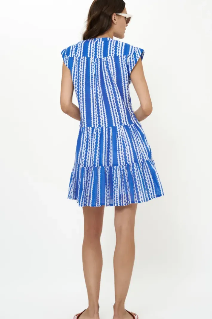 New Roll Sleeve- Ziggy Blue Short & Mini Dresses|Dresses
