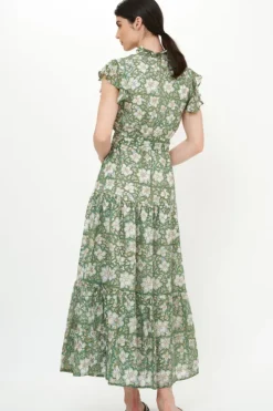 Sale Ruffle Collar Button Maxi- Ivy Olive Maxis|Dresses