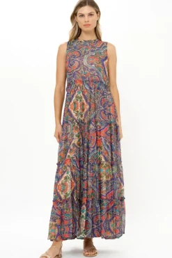 Clearance Ruffle Tiered Maxi- Persia Cobalt Maxis|Dresses